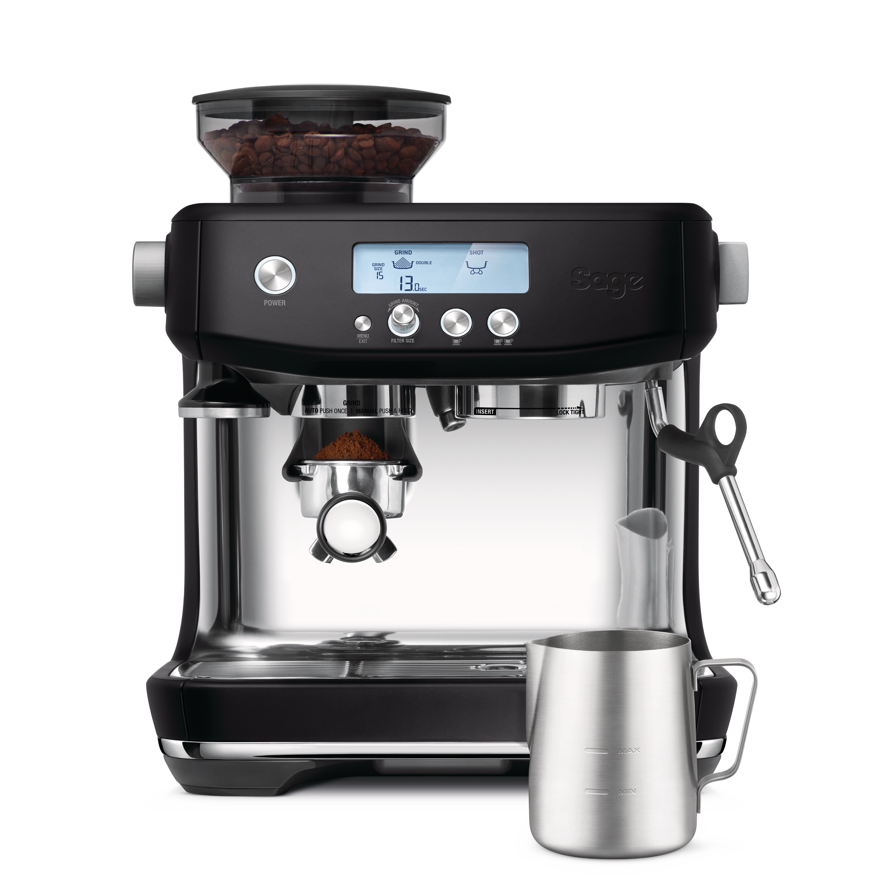 Sage Barista Pro Espresso Machine - Black Truffle